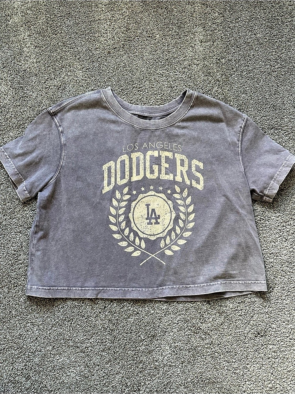 Pro Standard Los Angeles Dodgers Women's Boxy Cropped T-Shirt light purple Short